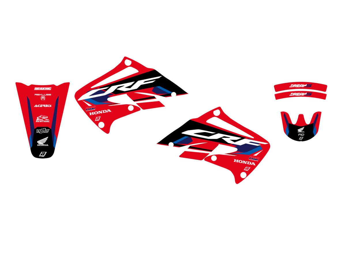 GRAPHIC KIT DREAM 5 CRF450 02-04