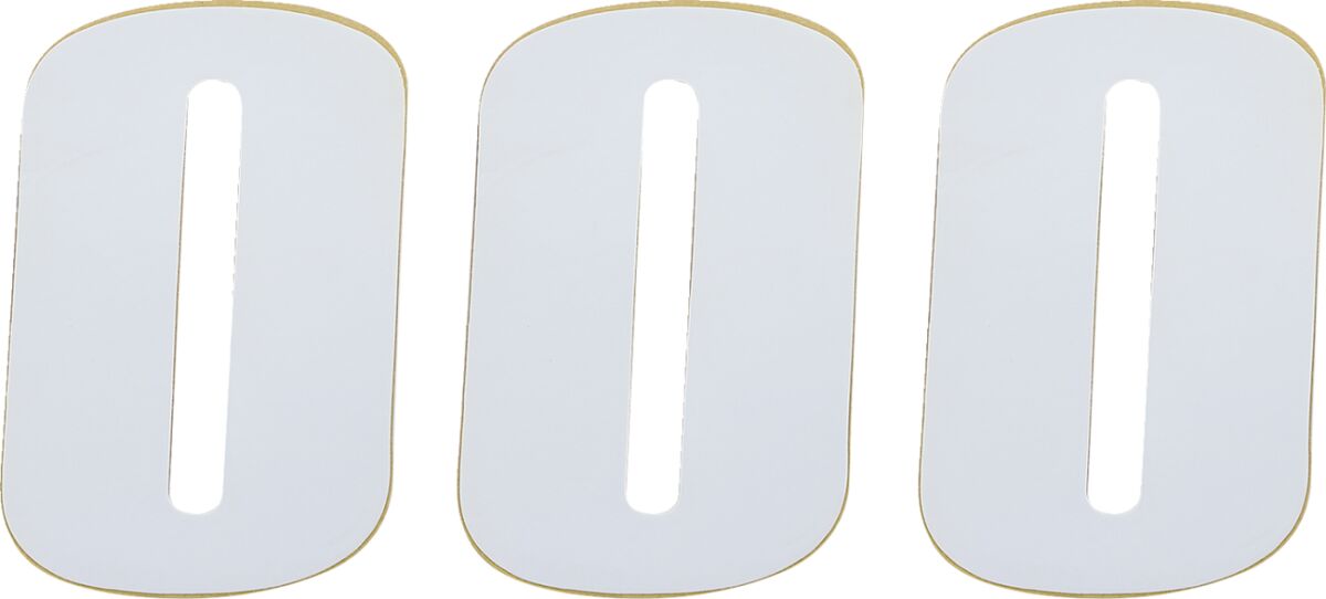 RACE NUMBER WHITE 4.5" # 0