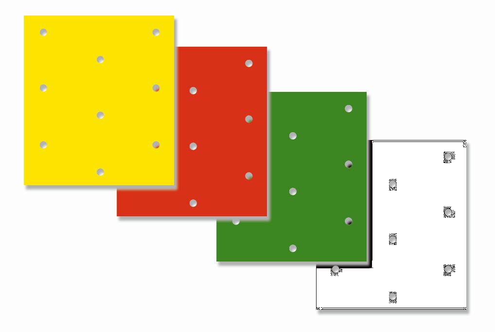 COLOURED CRYSTALL SHEETS W/HOLES 47X33 CM 3PK BLUE