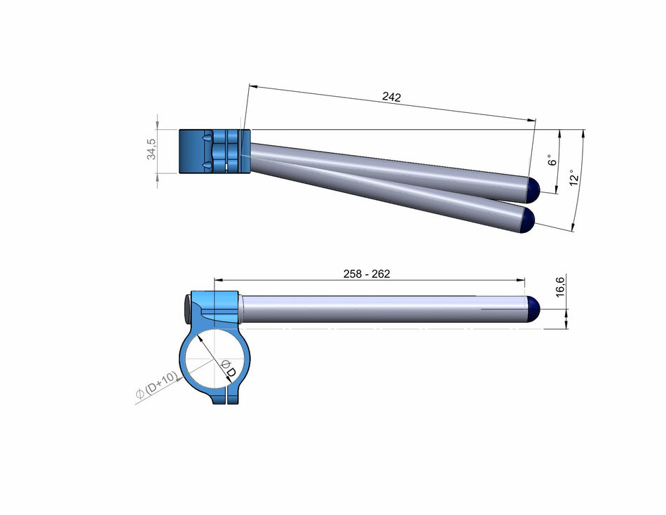 Clip-ons Ø 50 mm, AG type