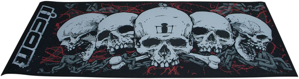 FLOORMAT ICON SCULL BLK