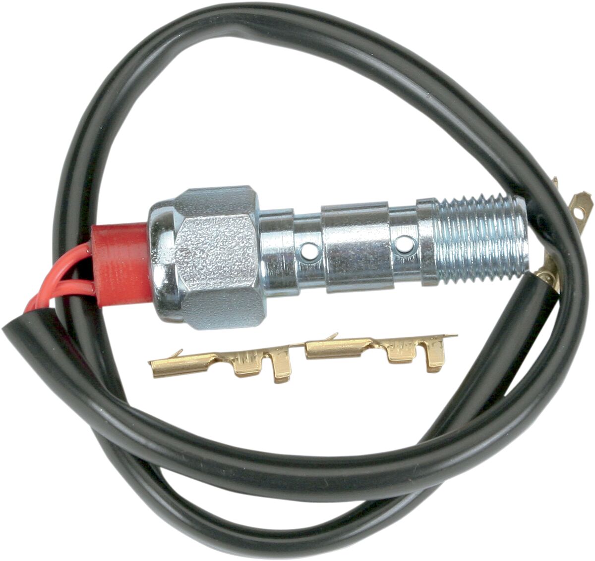 BANJO BOLT DOUBLE WITH BRAKELIGHT SWITCH CHROME M10x1,00