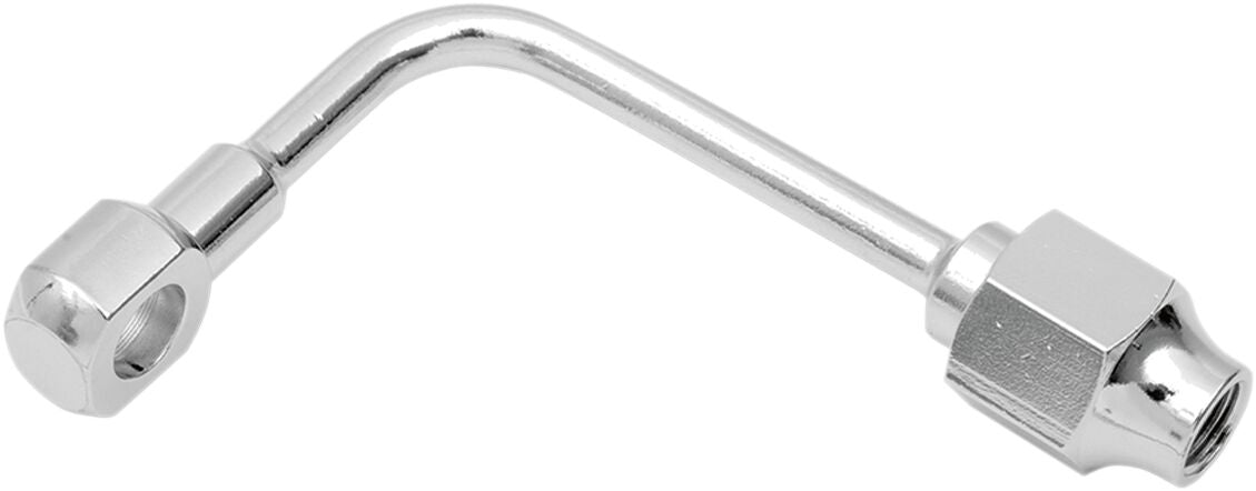 BANJO 3/8"/ 10MM X 1/8" LONG 90° W/ BRAKE LIGHT SWITCH MOUNT CHROME