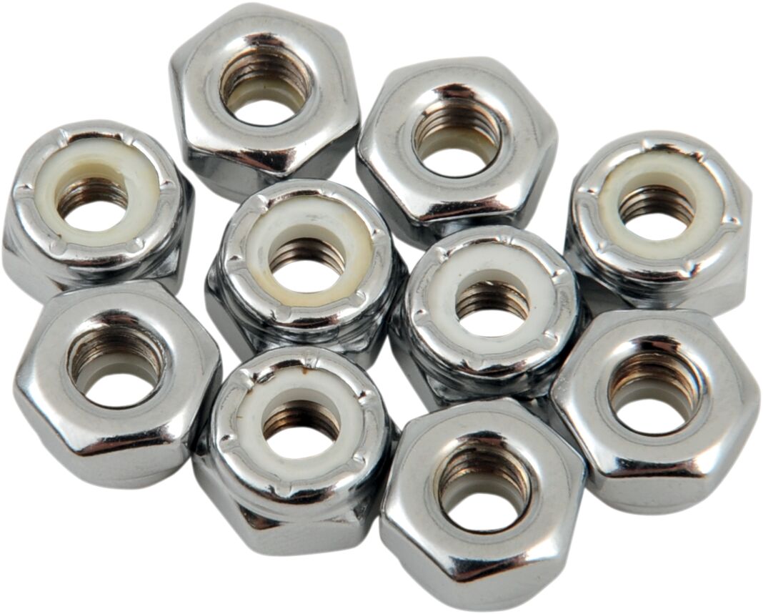 NYLON INSERT NUT 10-32 CHROME