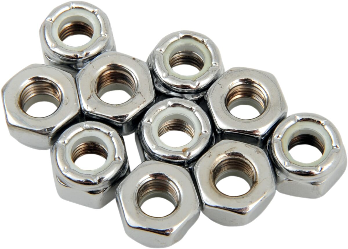 NYLON INSERT NUT 1/4-28 CHROME