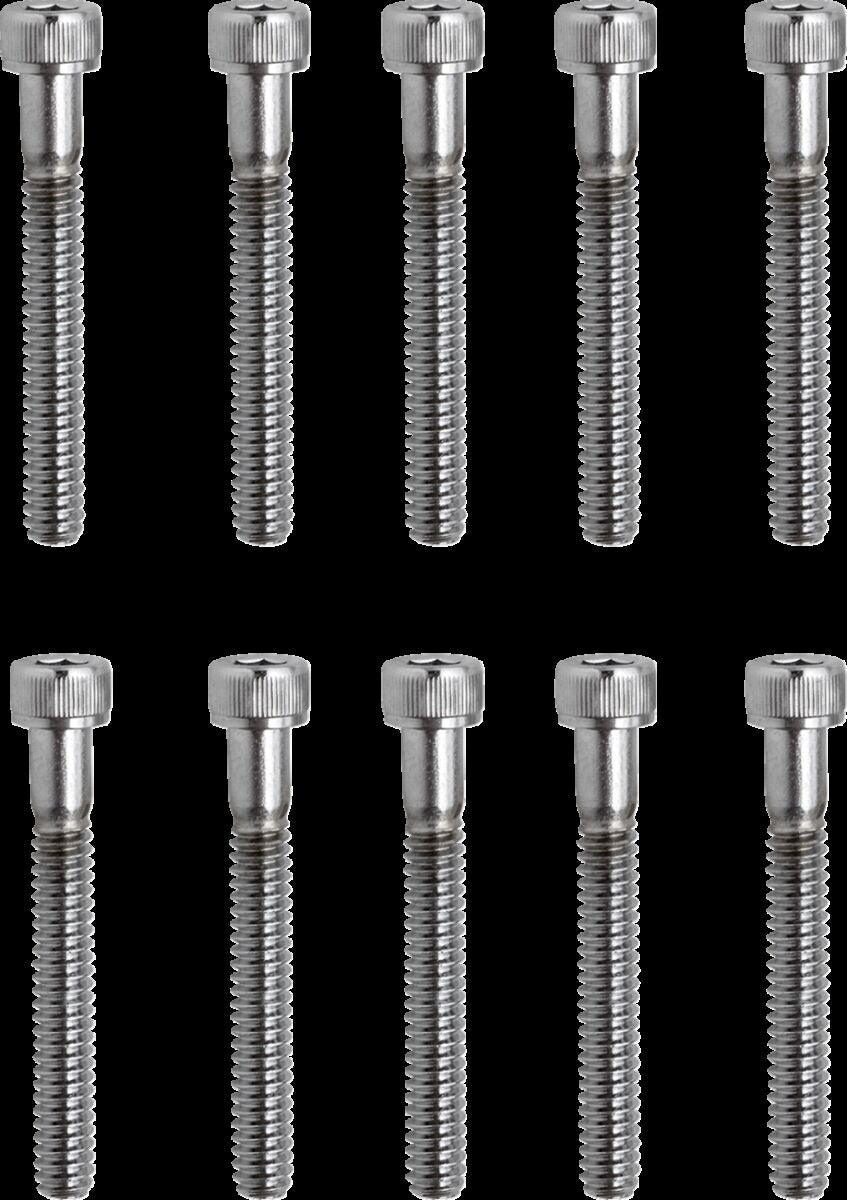 SOCKET-HEAD BOLT 10-24X1.5 KNURLED CHROME