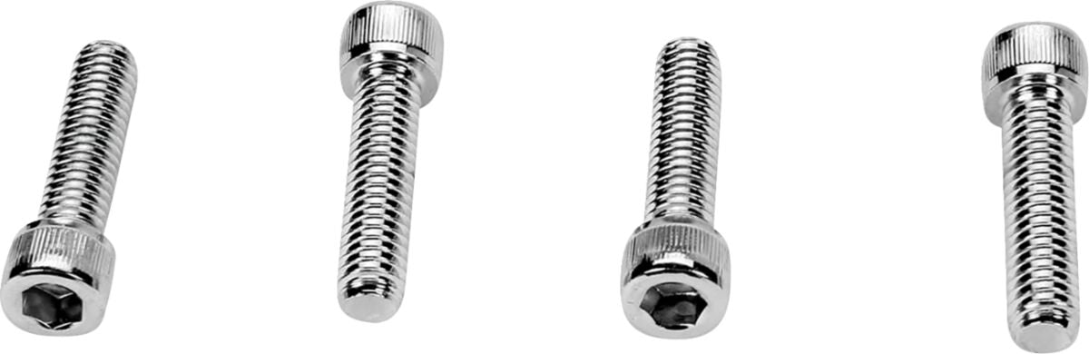 CHROME SOCKET-HEAD HANDLEBAR CLAMP BOLT KIT KNURLED