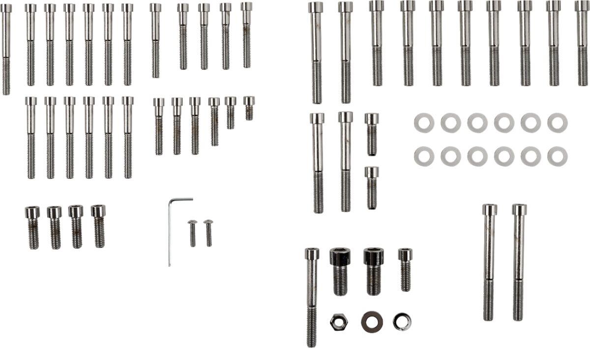 CHROME SOCKET-HEAD MOTOR BOLT KIT SMOOTH