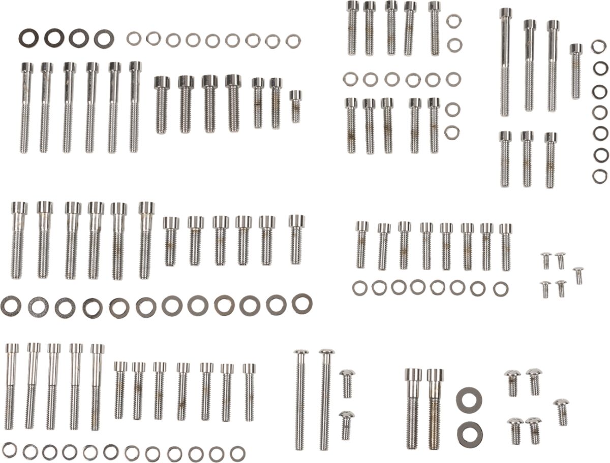 CHROME SOCKET-HEAD ENGINE CASE BOLT KIT SMOOTH