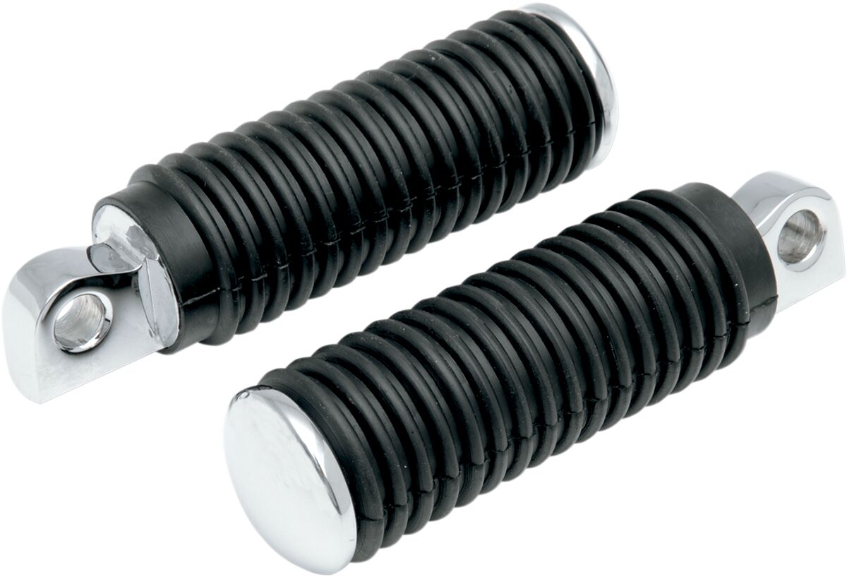 FOOTPEGS RUBBER CHROME-ENDS MALE-MOUNT