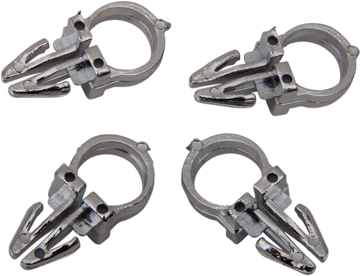 HANDLEBAR WIRING CLIPS 0.375" CHROME