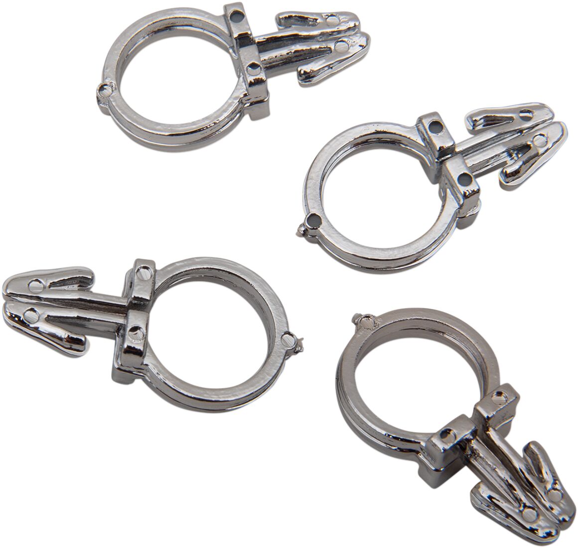 HANDLEBAR WIRING CLIPS 0.5" CHROME