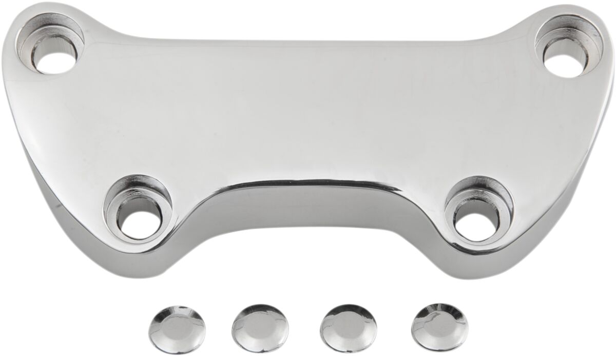 HANDLEBAR CLAMP SMOOTH W/ SKIRT CHROME