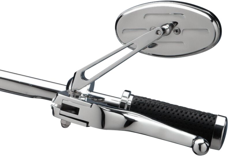 MIRROR NESS STEALTH I OVAL W/ 4.75" STEM CHROME