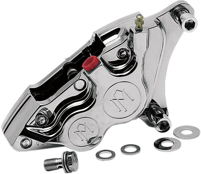 CALIPER FOUR-PISTON DIFFERENTIAL-BORE FRONT LEFT POLISHED