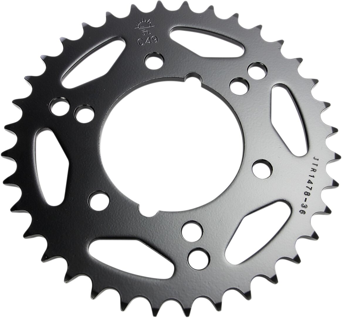 JTR1478.36 REAR REPLACEMENT SPROCKET 36 TEETH 520 PITCH NATURAL C49 HIGH CARBON STEEL