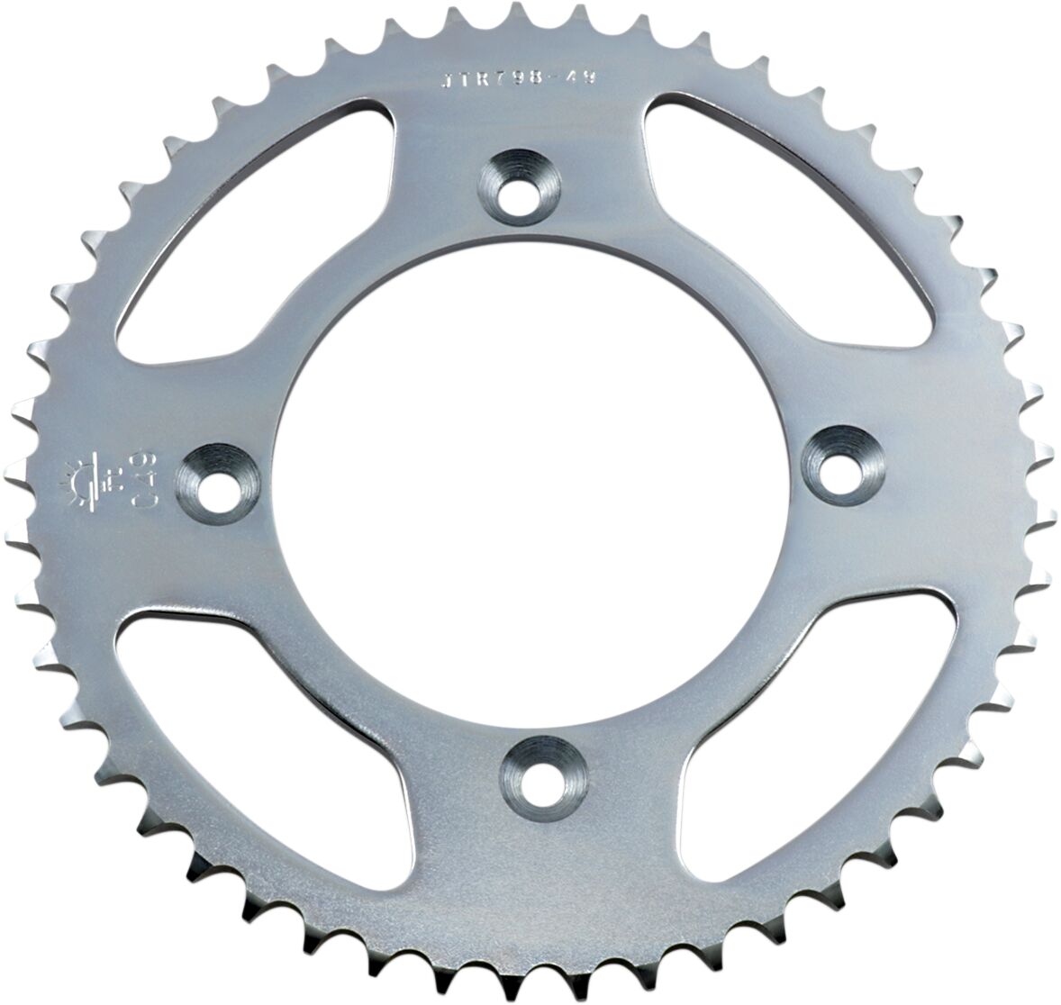 JTR798.49 REAR REPLACEMENT SPROCKET 49 TEETH 428 PITCH NATURAL C49 HIGH CARBON STEEL