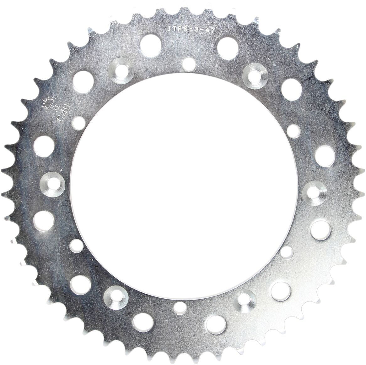 JTR853.47 REAR REPLACEMENT SPROCKET 47 TEETH 520 PITCH NATURAL STEEL
