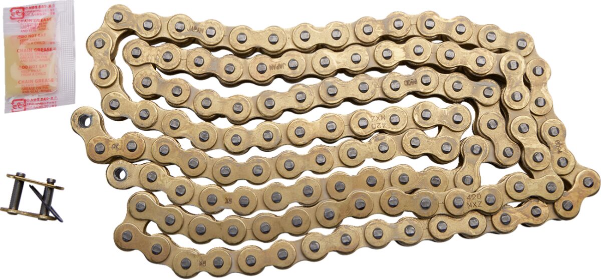 GB 420 MXZ 120 CLIP LINK 420 NON-SEAL REPLACEMENT DRIVE CHAIN / GOLD
