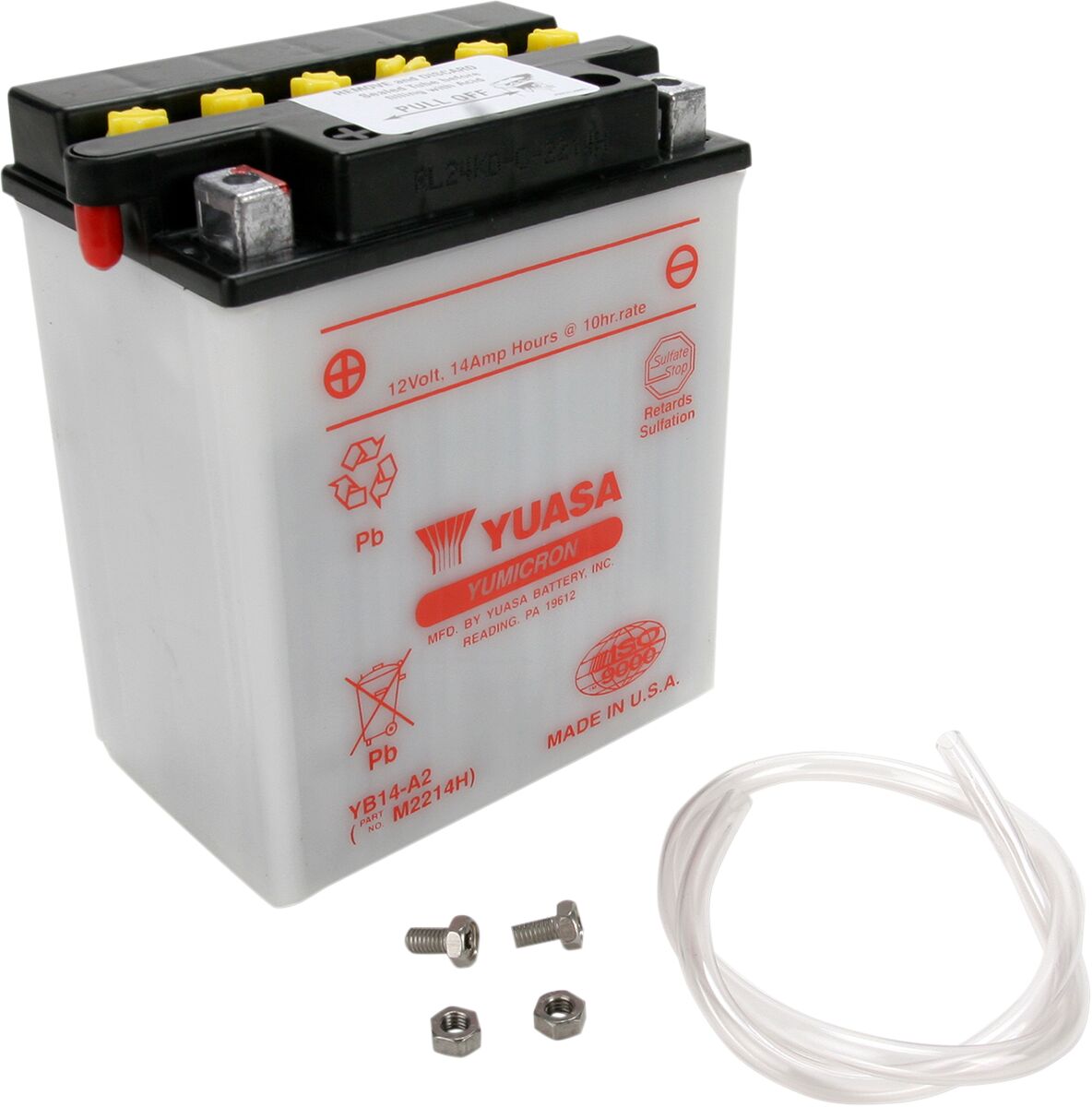 BATTERY YUMICRON 12V 134,62 MM X 89 MM X 165 MM CONVENTIONAL LEAD ACID REPLACEMENT CLEAR