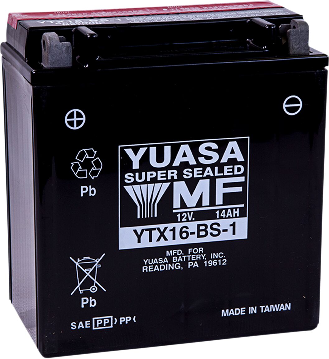 BATTERY YTX® 12V 150 MM X 86 MM X 160,02 MM LEAD ACID MAINTENANCE FREE REPLACEMENT BLACK