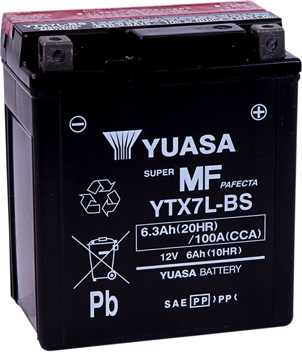 BATTERY YTX® 12V 114 MM X 71,12 MM X 129,54 MM LEAD ACID MAINTENANCE FREE REPLACEMENT BLACK