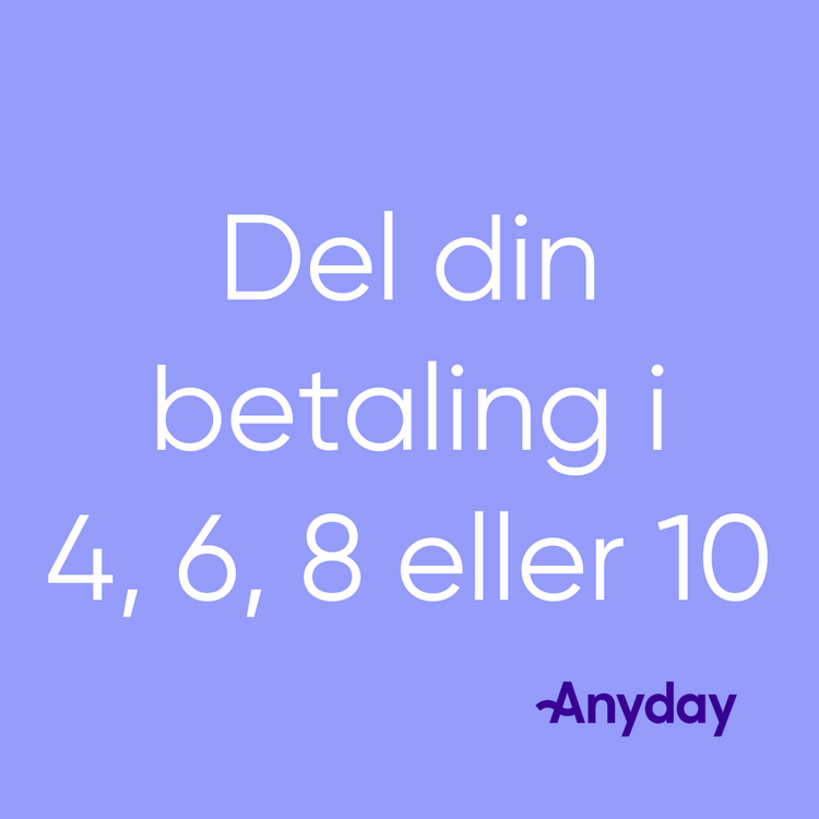 Del din betaling i 4, 6, 8 eller 10 med Anyday