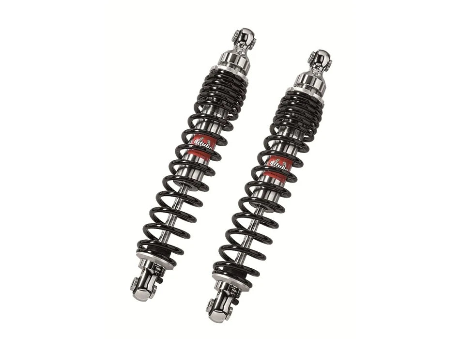 Twinshocks, justerbare: fjederforspænding, returdæmpning, længde 326 mm, CHROME EDITION