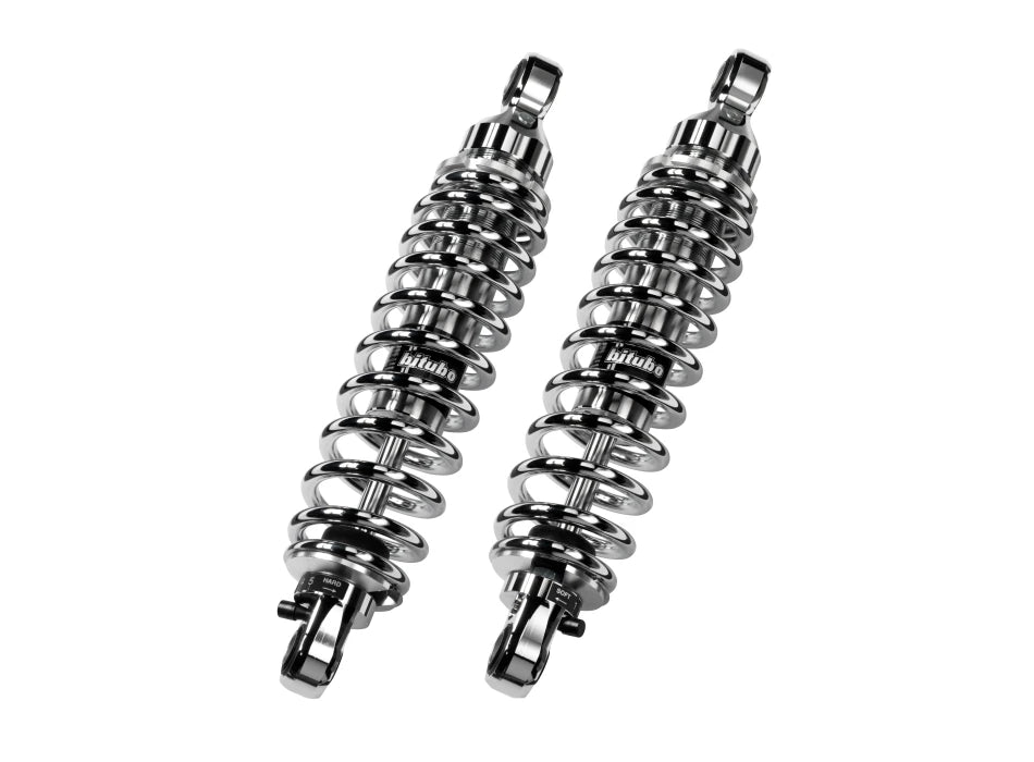 Twinshocks, justerbare: fjederforspænding, returdæmpning, længde 341 mm, CHROME EDITION