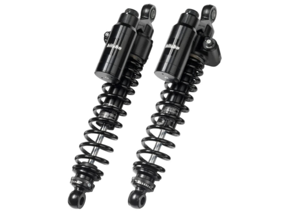 Twinshocks, justerbare: fjederforspænding, returdæmpning, kompression, længde 351 mm, piggyback-beholder, DARK EDITION