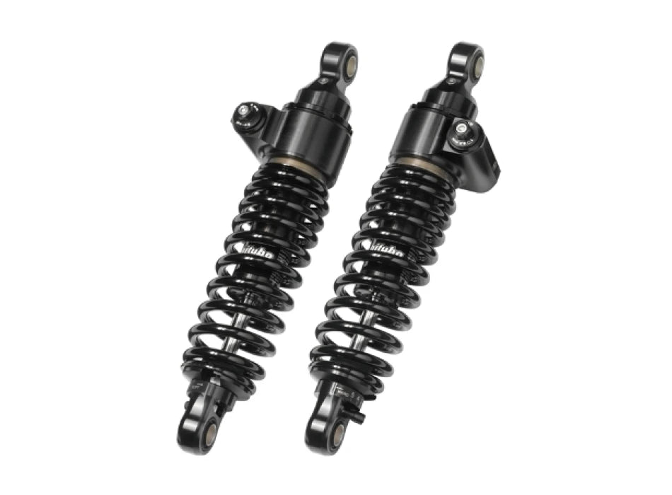 Twinshocks, justerbare: hydraulisk fjederforspænding, returdæmpning, længde 321 mm (12,65 inch), DARK EDITION