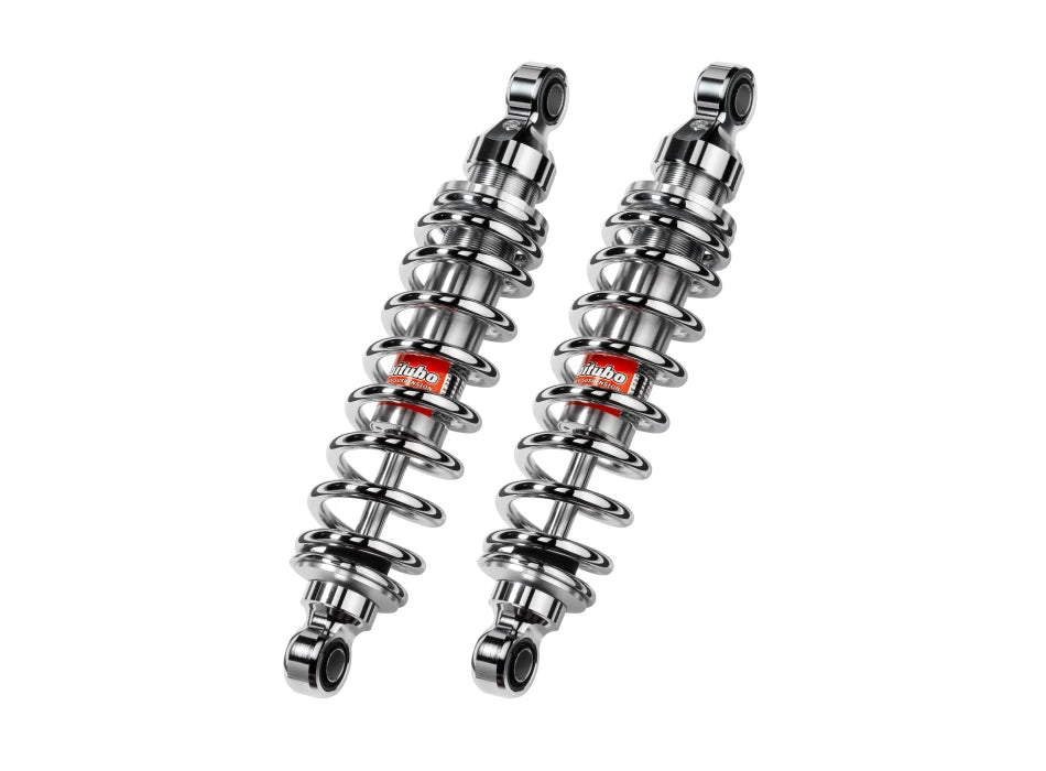 Twinshocks, justerbare: fjederforspænding, længde 326 mm, CHROME EDITION