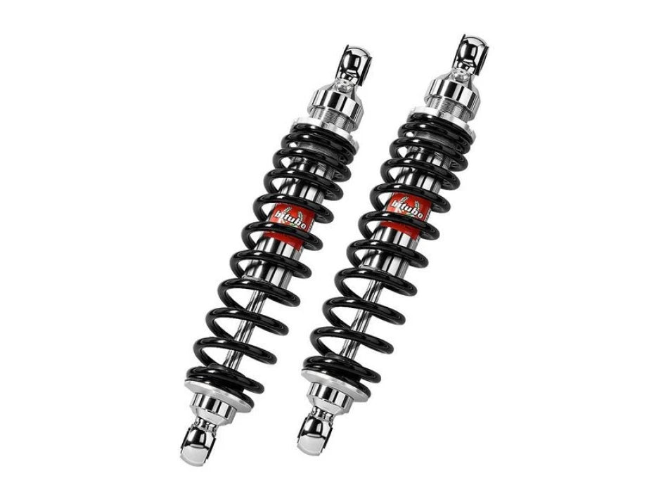 Twinshocks, justerbare: fjederforspænding, længde 346 mm, CHROME EDITION